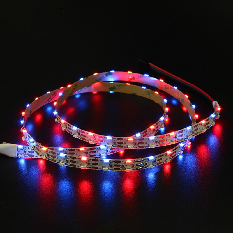 SK6812 DC5V RGB 120LEDs/m Double Row Side Emitting Individually Addressable LED Strip Lights SK6812 DC5V RGB 120LEDs/m Double Row Side Emitting Individually Addressable LED Strip Lights